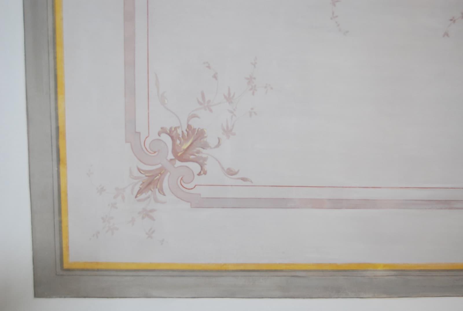 Plafond peint restauré à la main — 12